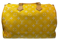 Louis Vuitton Yellow Calfskin Leather Speedy Bandouliere 40