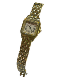 Panthère de Cartier watch, small model With Factory Diamonds In Yellow Gold