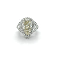 14k White Gold Pear Shaped Diamond Engagement Ring