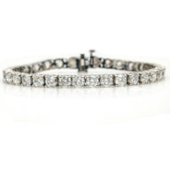 16.55 ct F-G/SI1 Women's Classic Diamond Tennis Bracelet in 14k White Gold