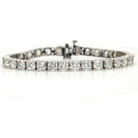 16.55 ct F-G/SI1 Women's Classic Diamond Tennis Bracelet in 14k White Gold