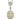 Yellow Sapphire and Diamond Drop Pendant Necklace in 18k White Gold