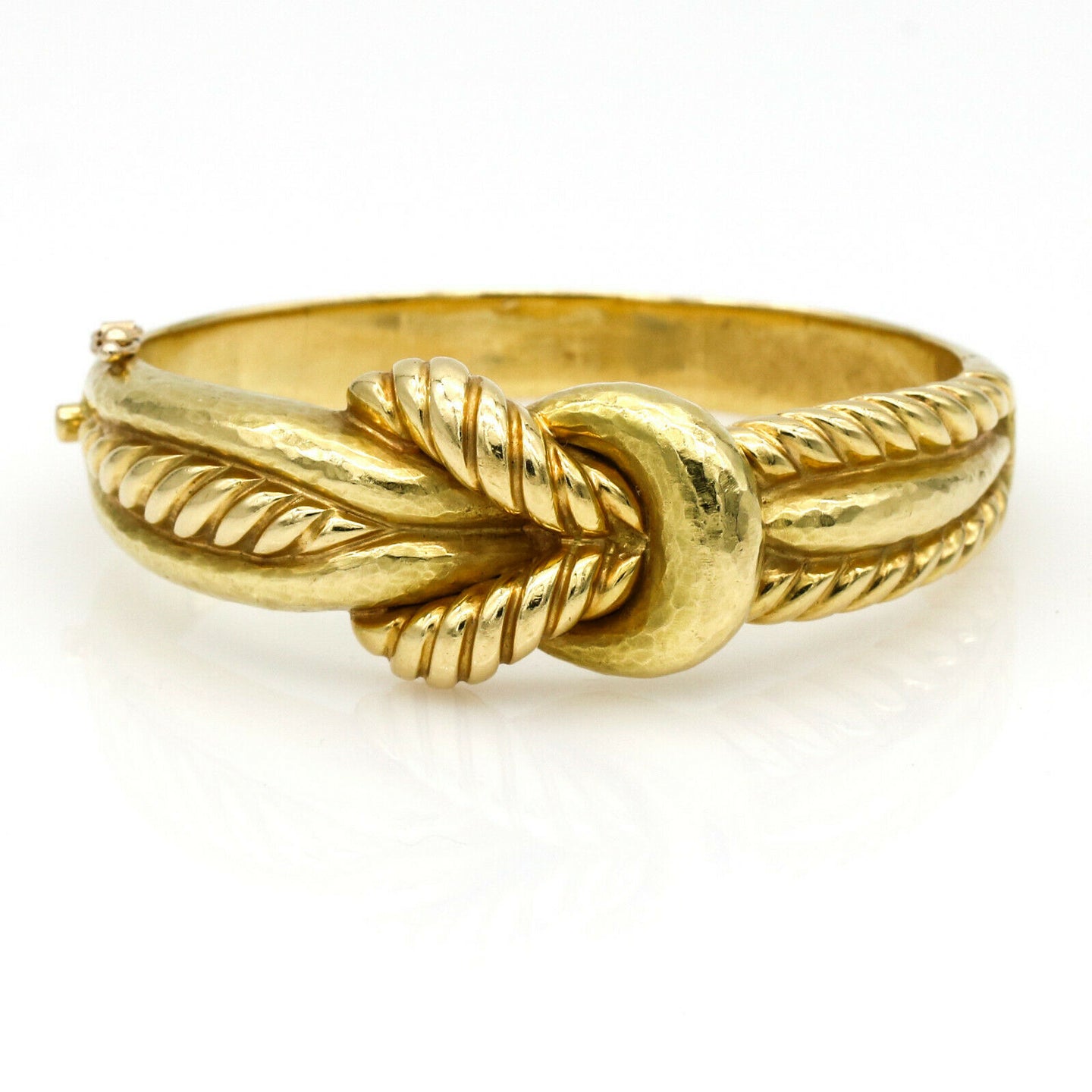Mayor's Women Knot Hinged Bangle Bracelet in 18k Yellow Gold
