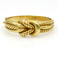 Mayor's Women Knot Hinged Bangle Bracelet in 18k Yellow Gold