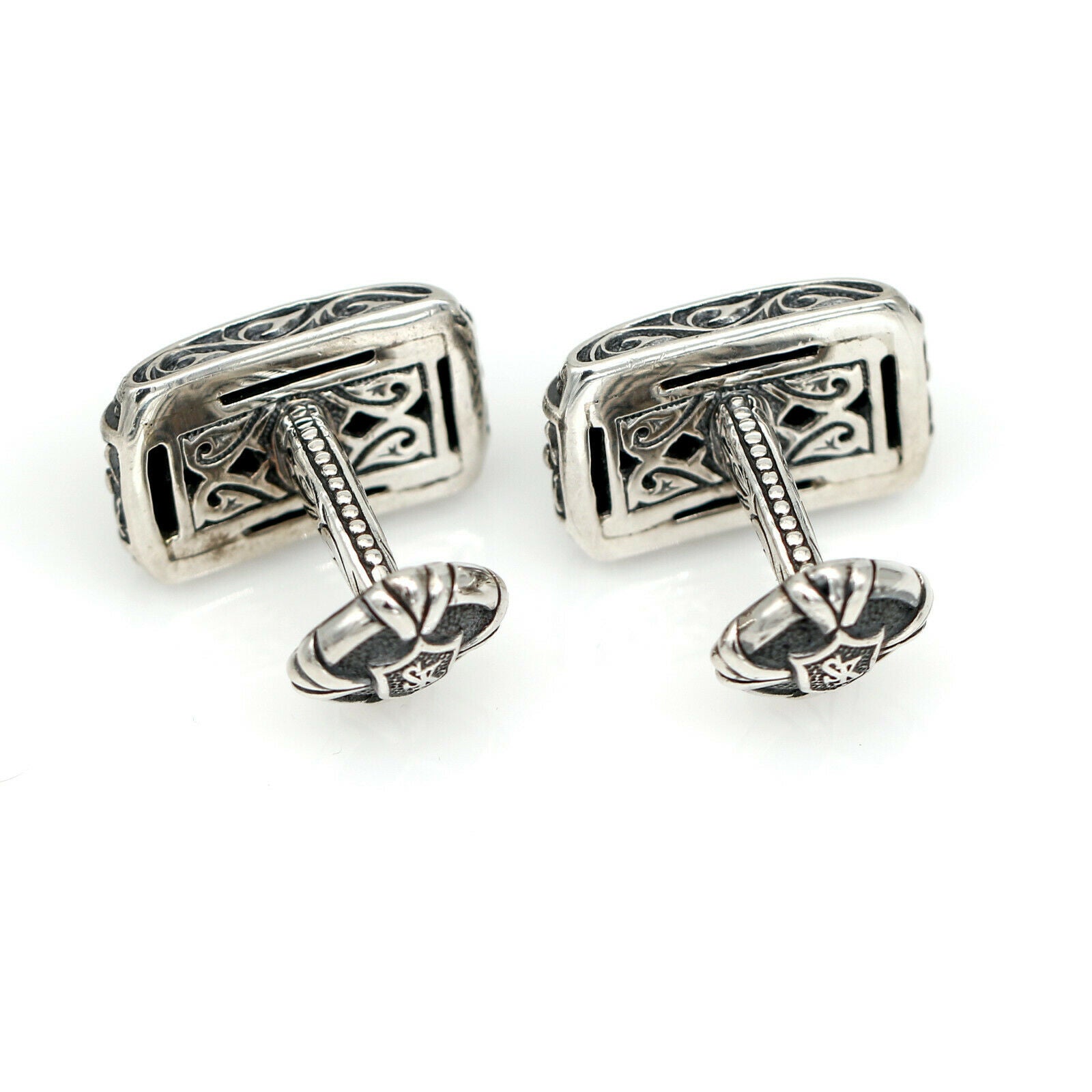 Scott Kay Sparta Cufflinks in Sterling Silver with Original Case MINT