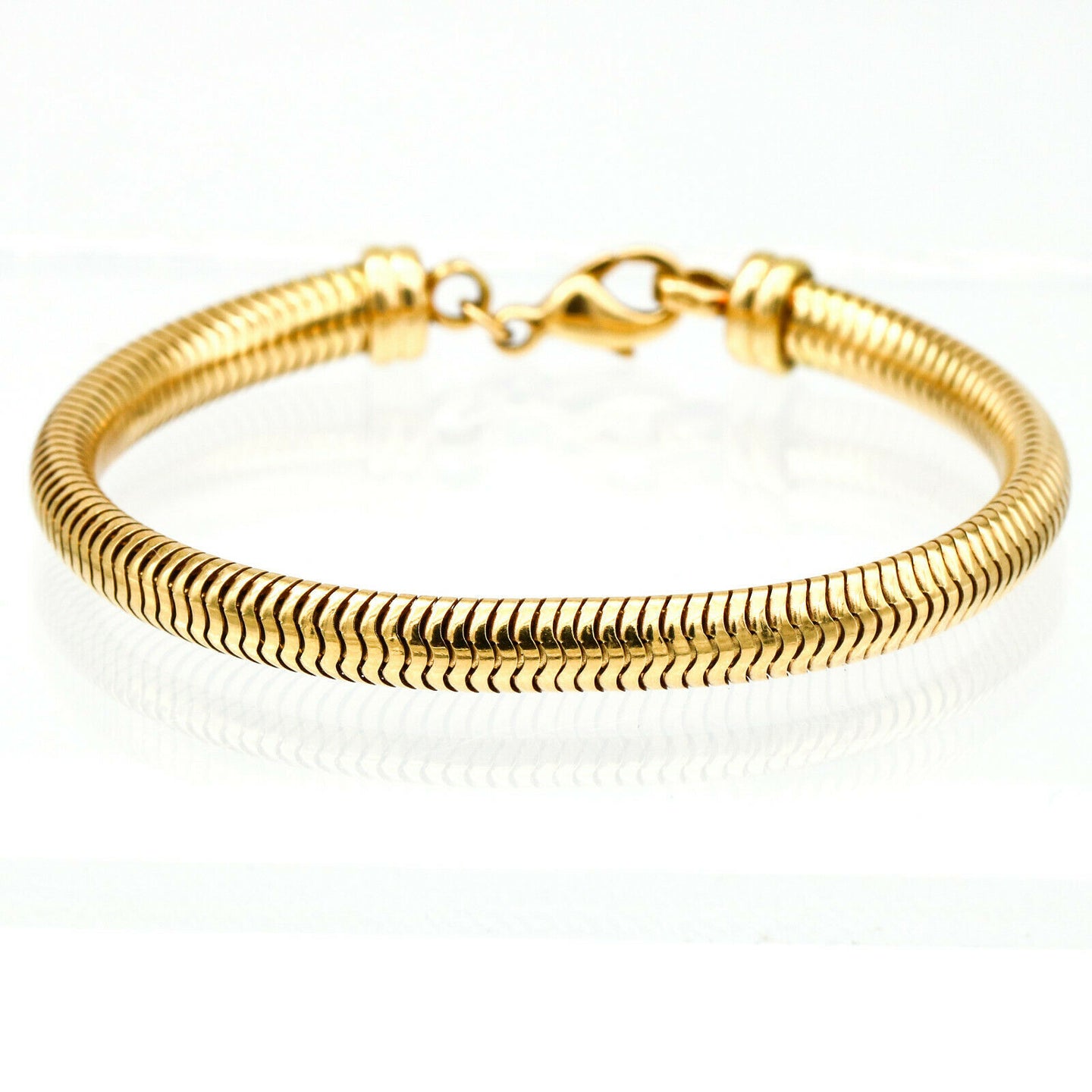 Women's Snake Link Bracelet in 18k Yellow Gold German Made