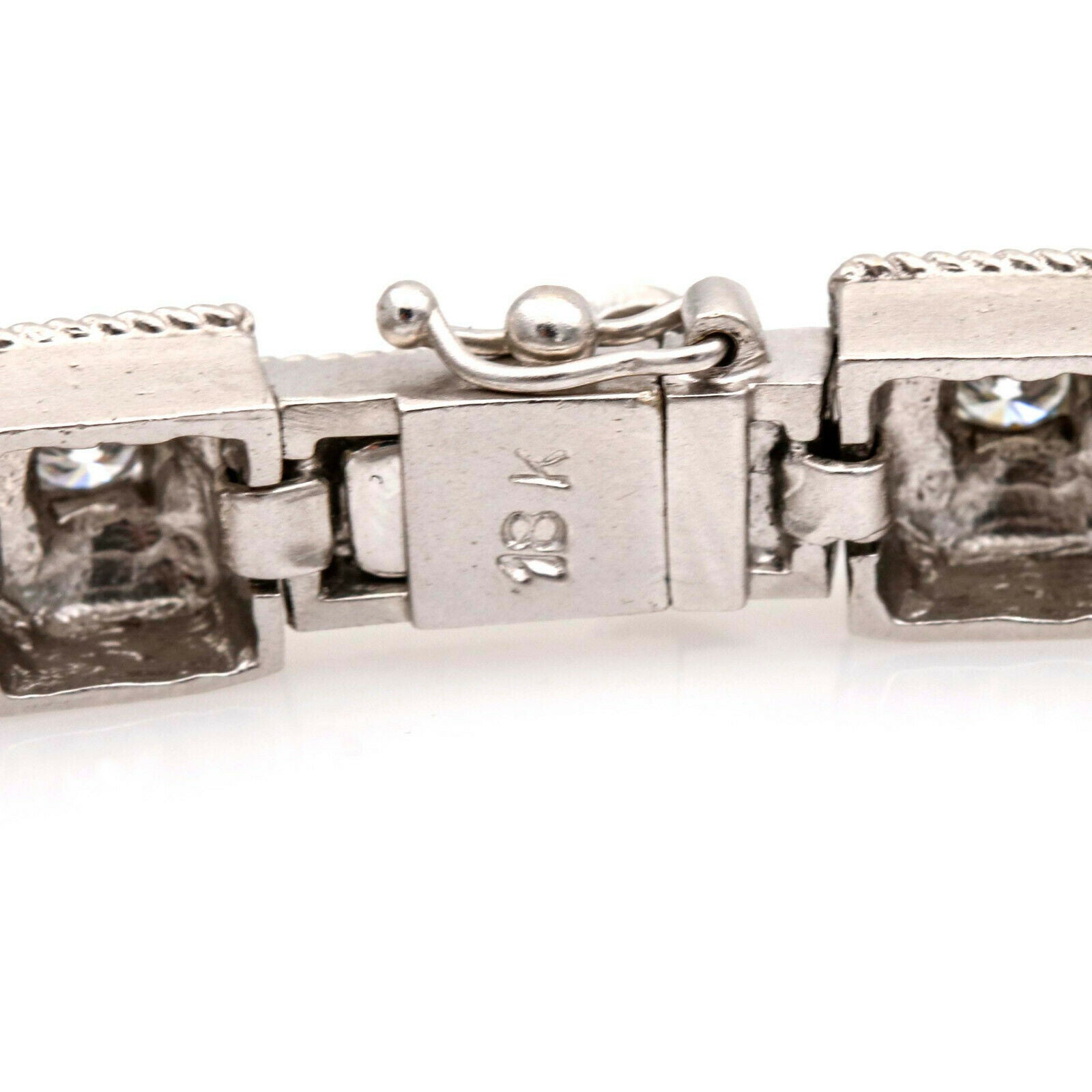 H&I Designer Diamond Link Bracelet in 18k White Gold