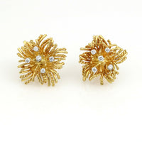 Tiffany & Co. Diamond Anemone Earrings in 18k Yellow Gold