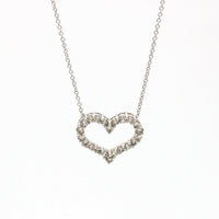 1.00 carat Diamond Heart Pendant Necklace in 14k White Gold
