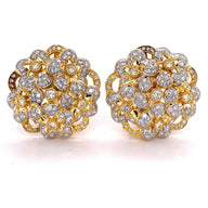 Women's Pave Diamond Statement Earrings in 18k Yellow Gold