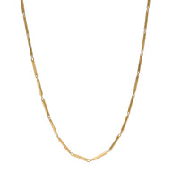 Unoairre Bar Link Chain Necklace in 18k Yellow Gold 18"