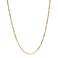 Unoairre Bar Link Chain Necklace in 18k Yellow Gold 18"