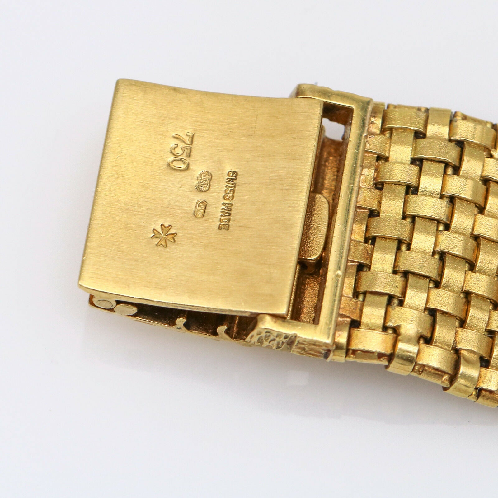 Vacheron Constantin Basket Weave Style Gold Watch