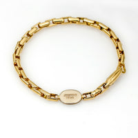 Baraka Men's Box Link Chain Bracelet in 18k Yellow Gold
