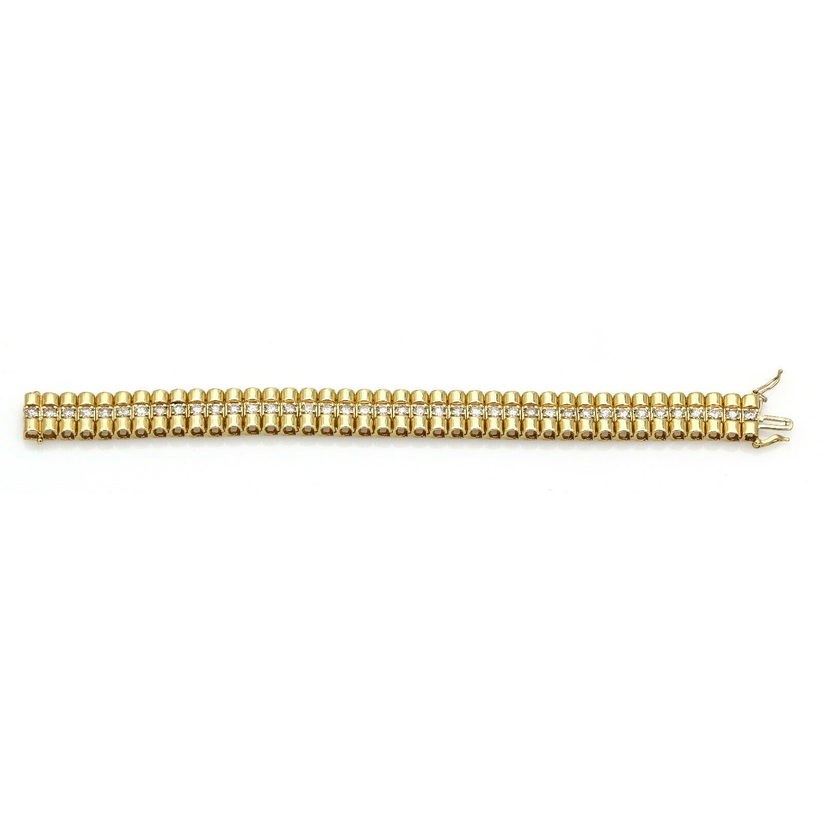 5.00 ct Diamond Presidential Style Link Bracelet in 14k Yellow Gold