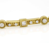 H&I Designer Diamond Link Bracelet in 18k Yellow Gold