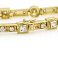 H&I Designer Diamond Link Bracelet in 18k Yellow Gold