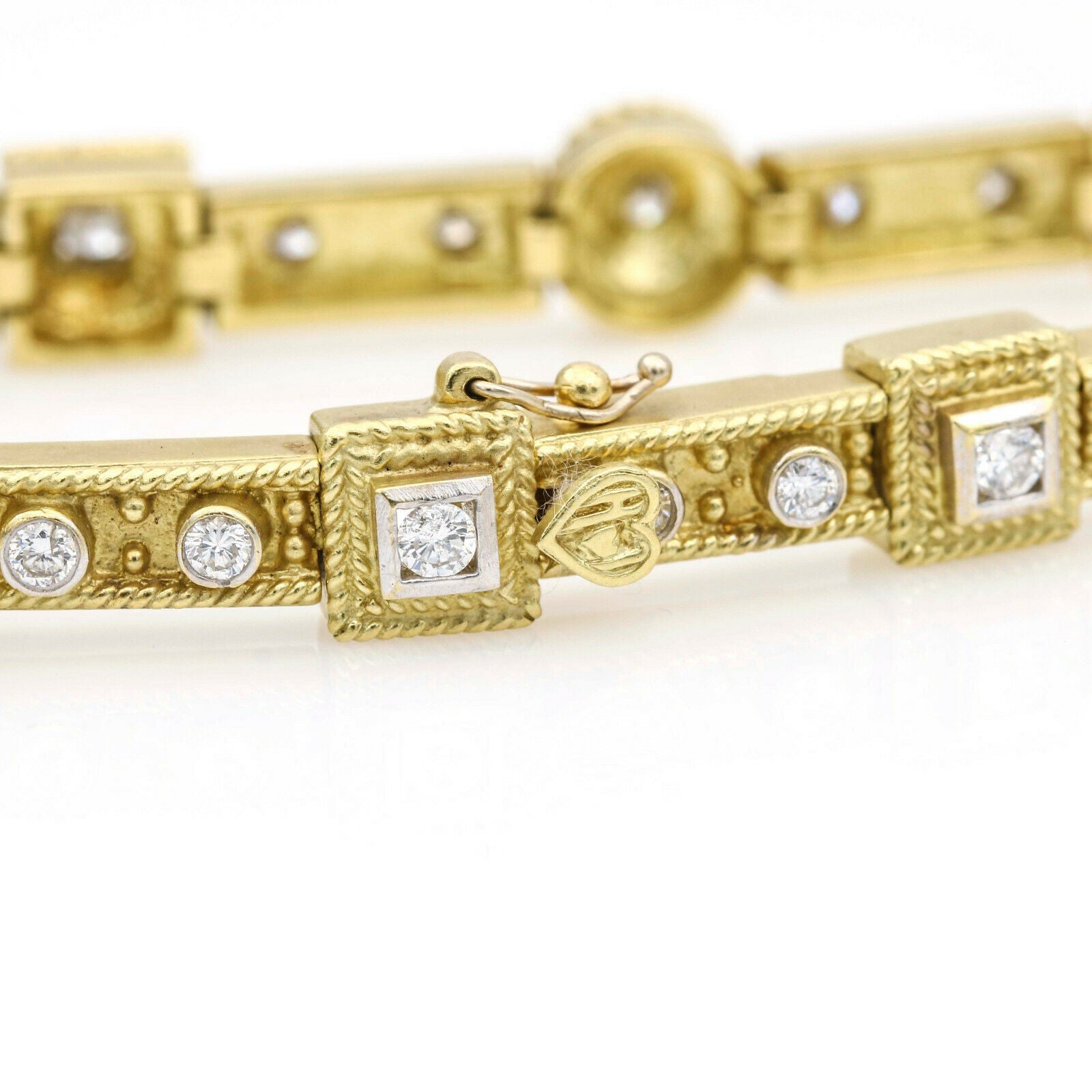 H&I Designer Diamond Link Bracelet in 18k Yellow Gold