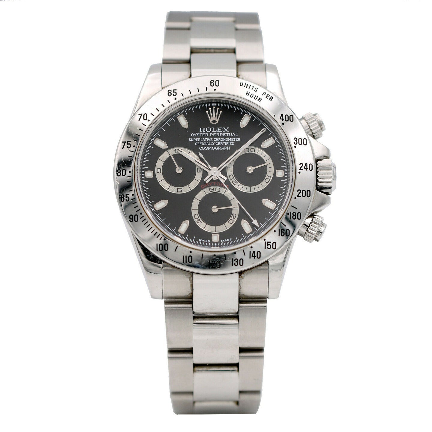Rolex Cosmograph Daytona Steel Bezel Black Dial 116520
