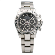 Rolex Cosmograph Daytona Steel Bezel Black Dial 116520
