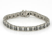 10.50 carat Women's Diamond Tennis Bracelet in 14k White Gold