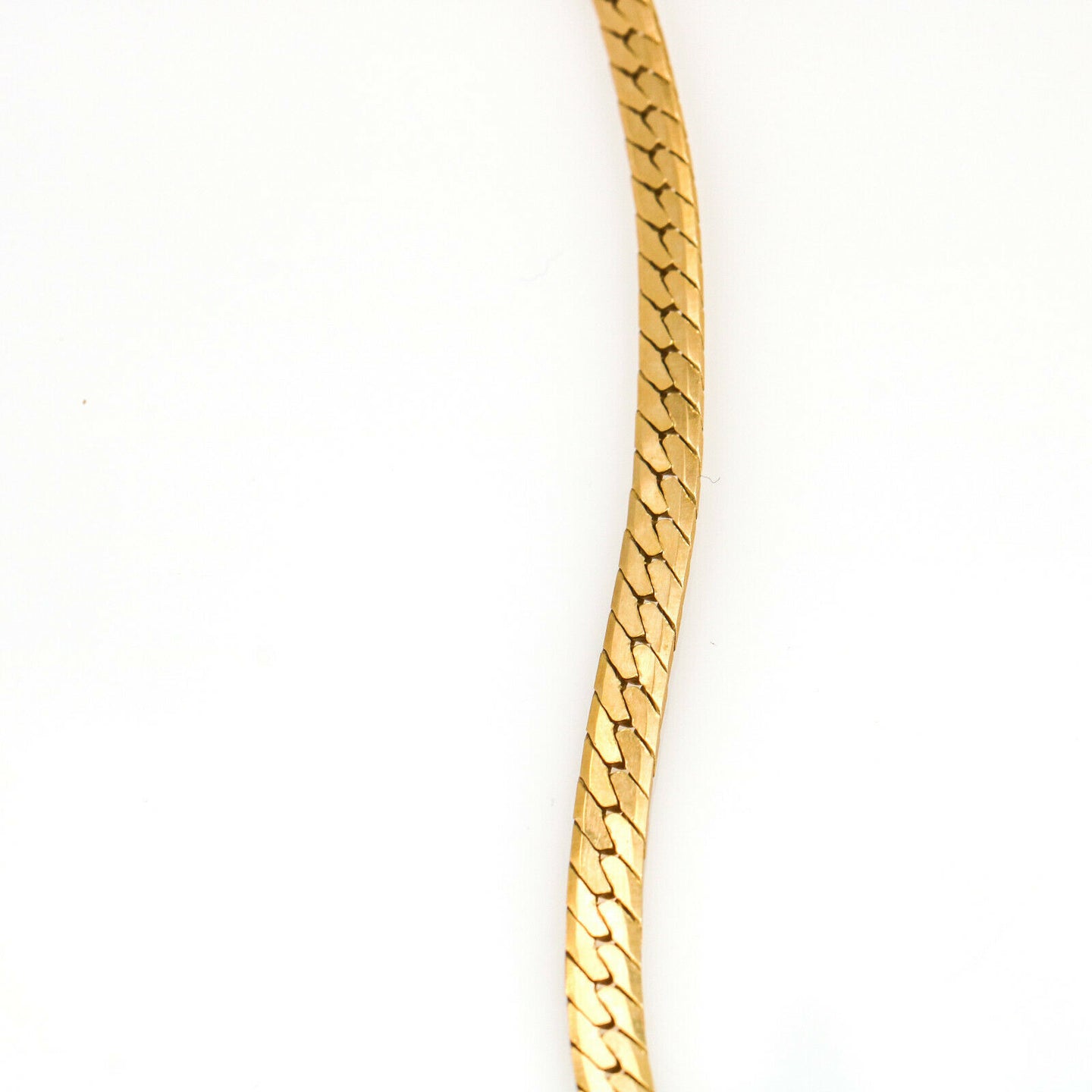 Italian Herringbone Link Chain Necklace in 14k Yellow Gold