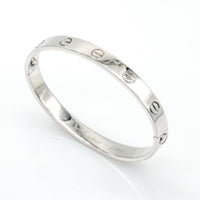 Cartier Love Bracelet Size 16 in 18k White Gold with Service Pouch