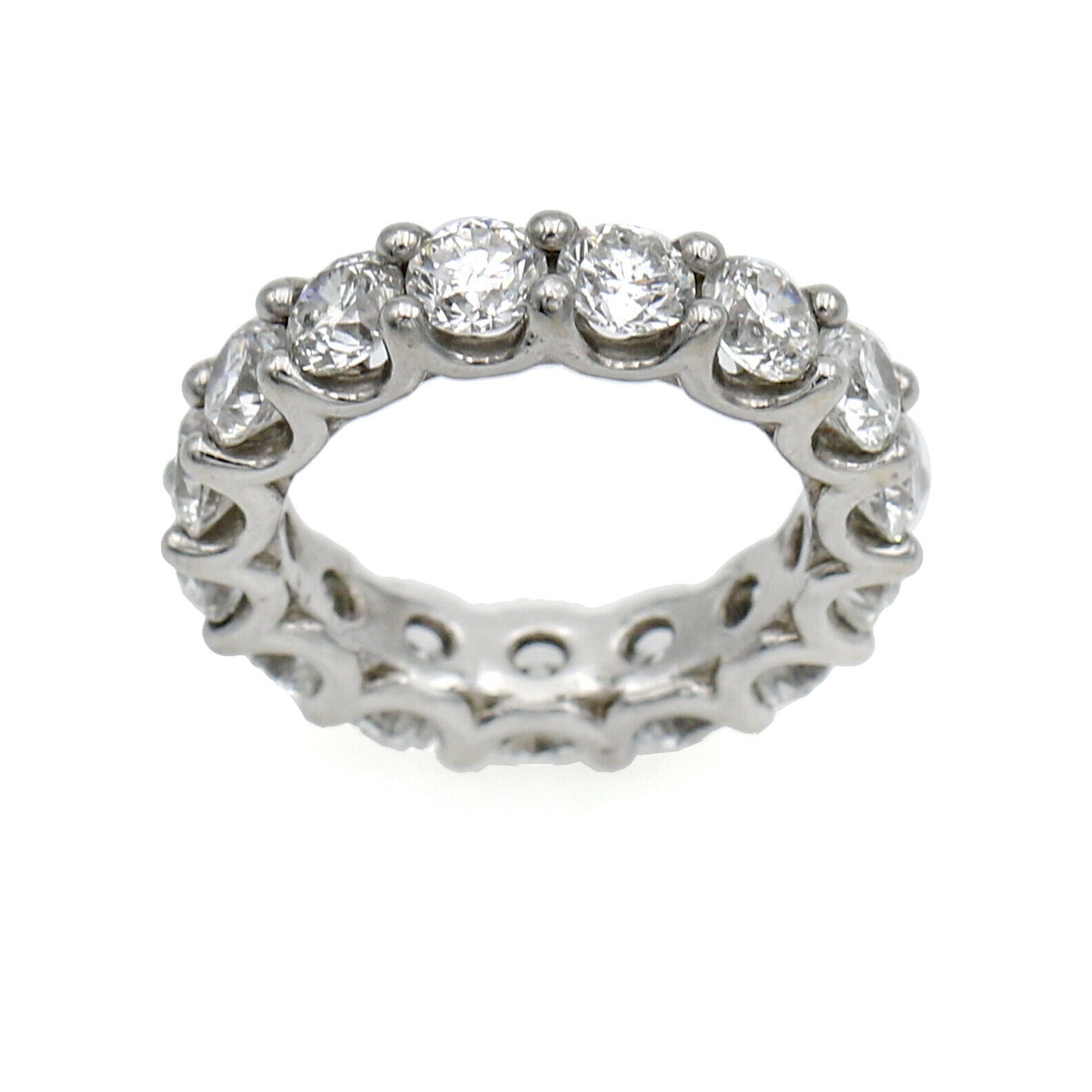 Women's 8.00 ct Diamond Eternity Band Anniversary Ring in White Gold