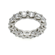 Women's 8.00 ct Diamond Eternity Band Anniversary Ring in White Gold