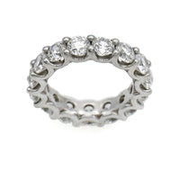 Women's 8.00 ct Diamond Eternity Band Anniversary Ring in White Gold