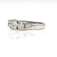 1.45 cttw Diamond Three-Stone Engagement Ring in Platinum