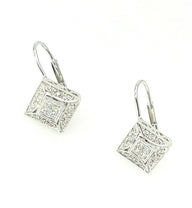 14k White Gold Diamond Earrings