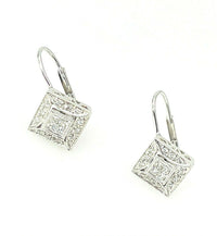 14k White Gold Diamond Earrings