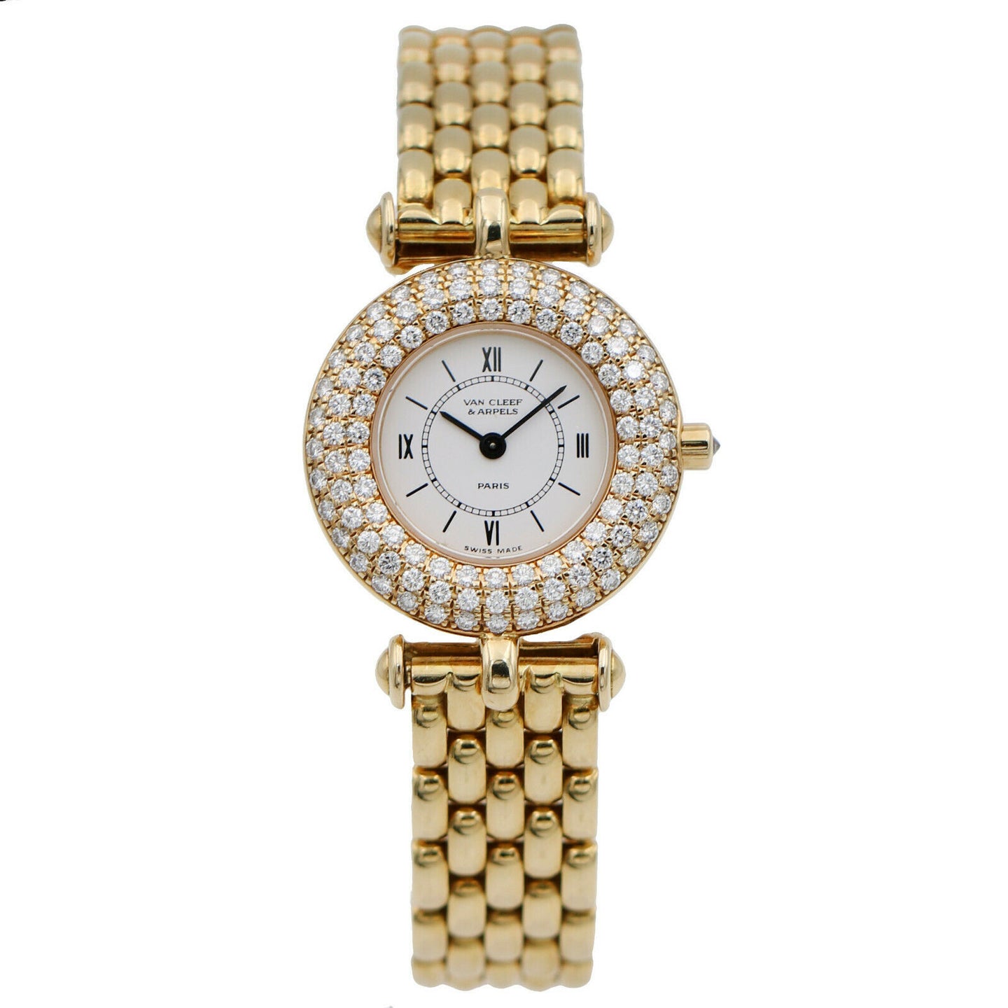 Women's Van Cleef & Arpels Diamant Watch 18k Yellow Gold 18641