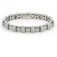 Roberto Coin Pave Diamond 1-Row Appassionata Bracelet in 18k White Gold