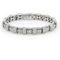Roberto Coin Pave Diamond 1-Row Appassionata Bracelet in 18k White Gold