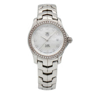 Tag Heuer Women's Link Watch in Stainless Steel with MOP Dial and Diamonds