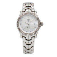 Tag Heuer Women's Link Watch in Stainless Steel with MOP Dial and Diamonds