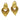 Henry Dunay Clip-on Dangle Earrings in 18k Yellow Gold