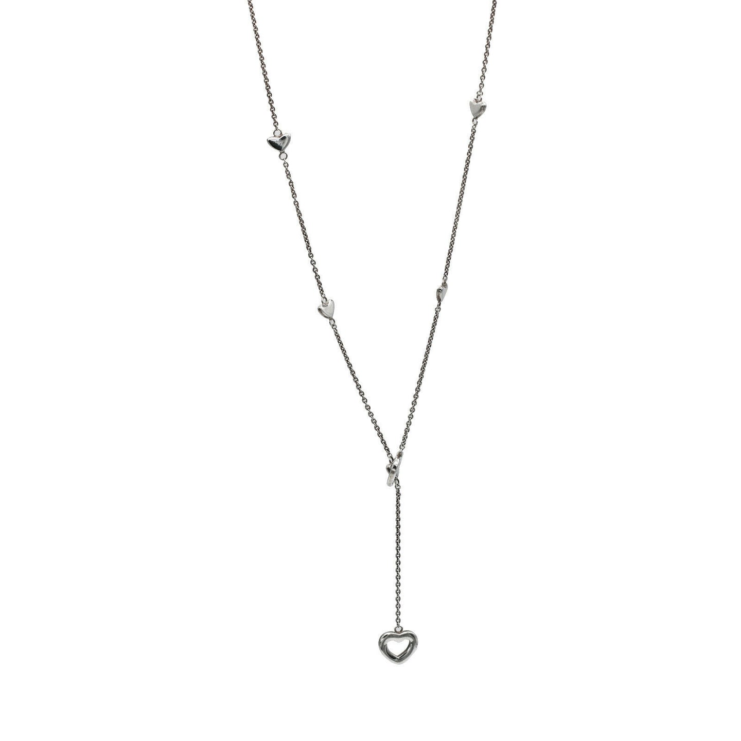 Tiffany & Co. Hearts Lariat Necklace in Sterling Silver