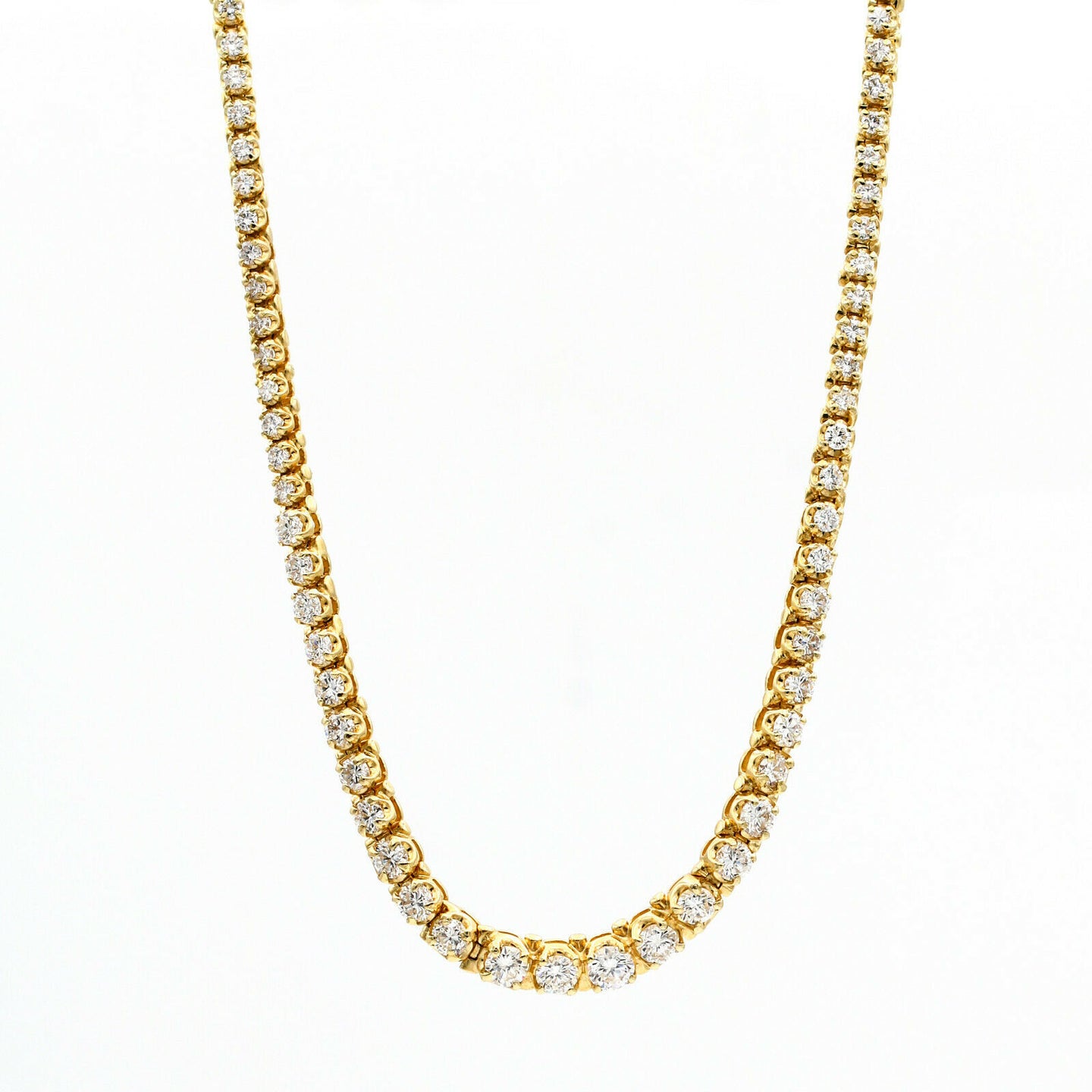 Women's Diamond Riviera Necklace in 14k Yellow Gold