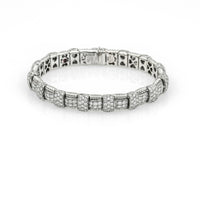 Roberto Coin Pave Diamond 1-Row Appassionata Bracelet in 18k White Gold
