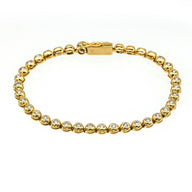 1.50 ct Bezel Set Diamond Tennis Bracelet in 18k Yellow Gold