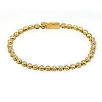 1.50 ct Bezel Set Diamond Tennis Bracelet in 18k Yellow Gold
