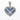 Women's Diamond and Sapphire Heart Pendant in 18k White Gold