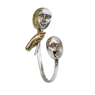 Sergio Bustamonte Masquerade Cuff Bangle Bracelet in Sterling Silver