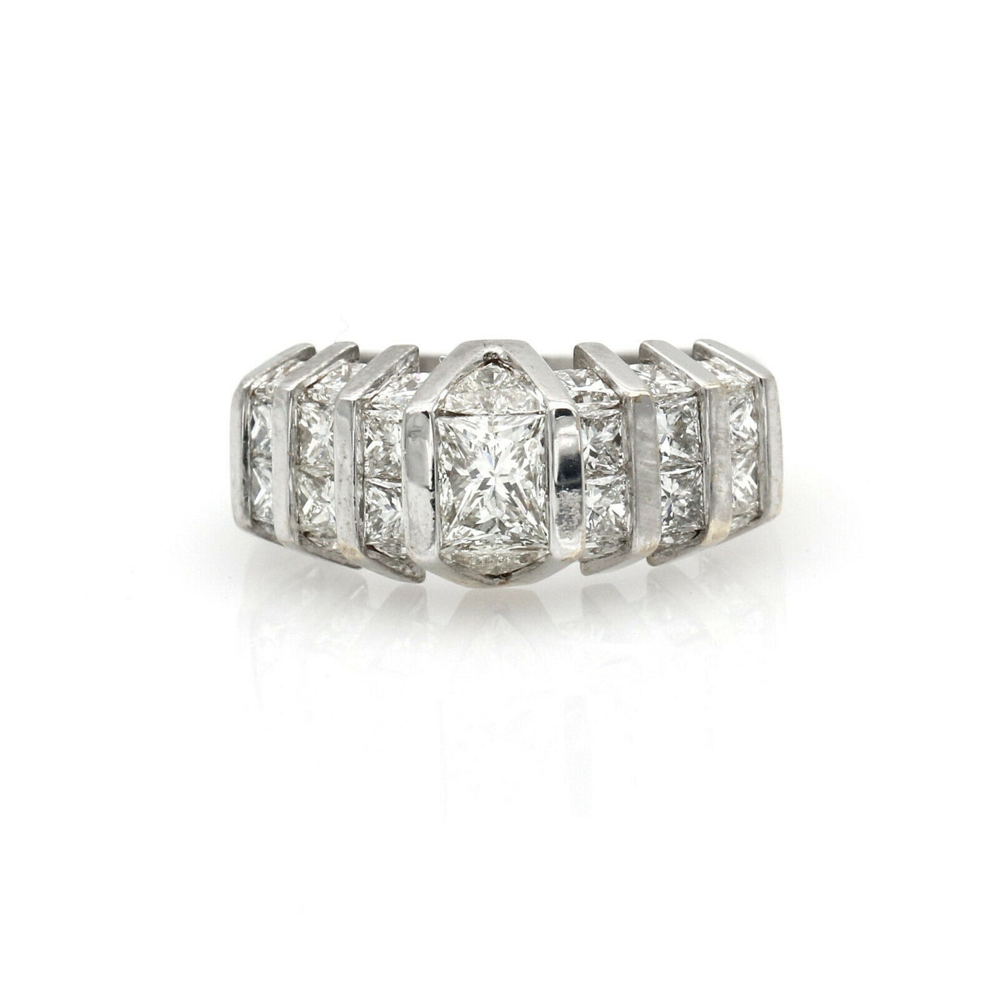 Mayor's 3.35 ct Diamond Anniversary Band Ring in 18k White Gold