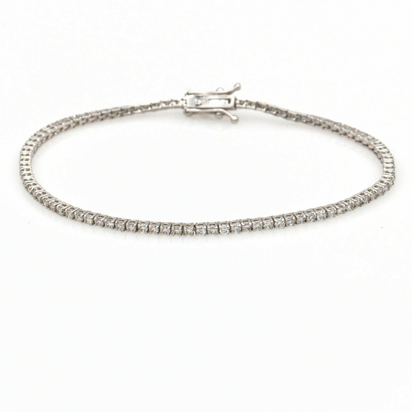 Women's Diamond Tennis Bracelet in 18k White Gold 1.96 ct
