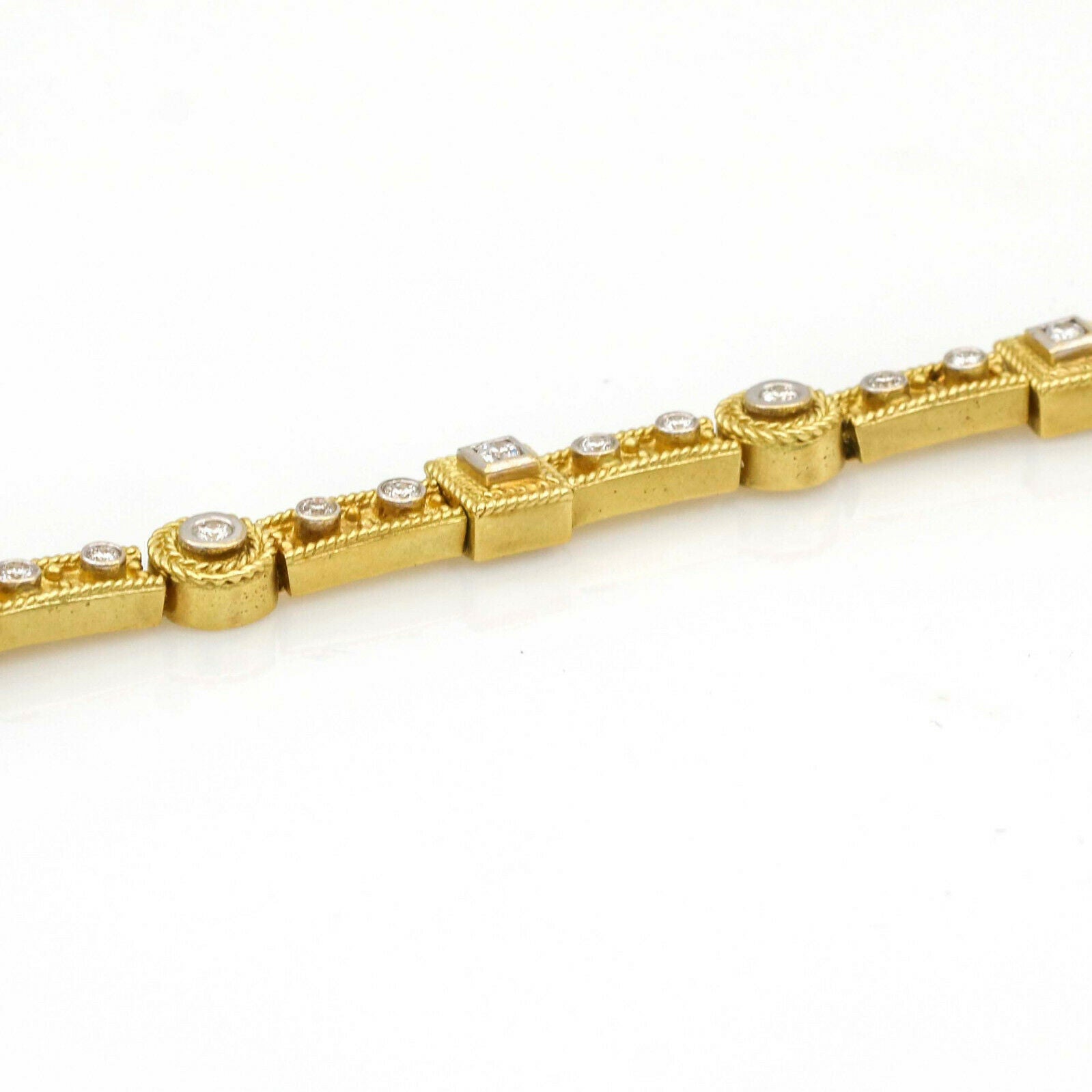 H&I Designer Diamond Link Bracelet in 18k Yellow Gold