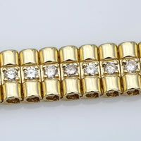 5.00 ct Diamond Presidential Style Link Bracelet in 14k Yellow Gold